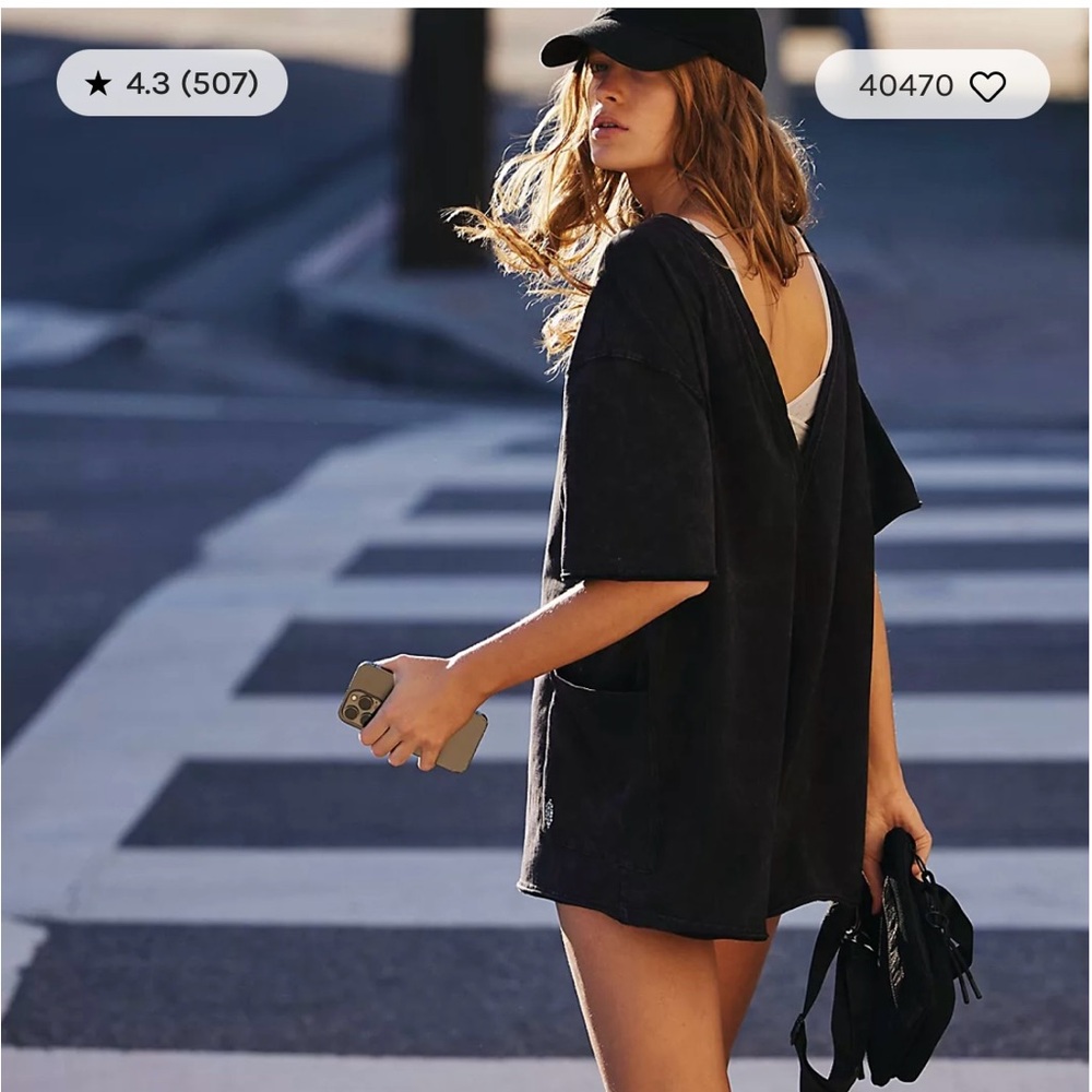 Free People Hot Shot Tee Romper